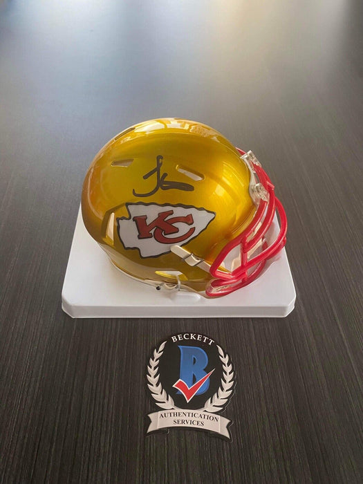 Tyreek Hill Kansas City Chiefs Autographed  Mini Helmet Beckett