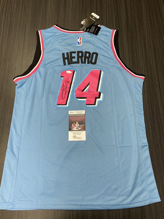 Tyler Herro Miami Heat Autographed Custom Jersey JSA