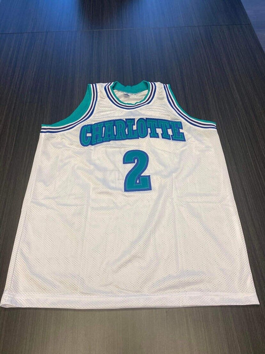Larry Johnson Charlotte Hornets Autographed Custom Jersey PSA