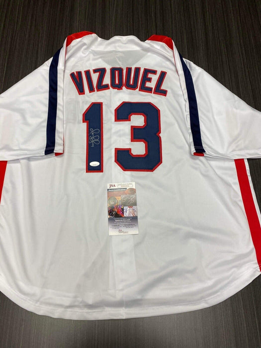 Omar Vizquel Cleveland Indians Autographed Custom Jersey JSA