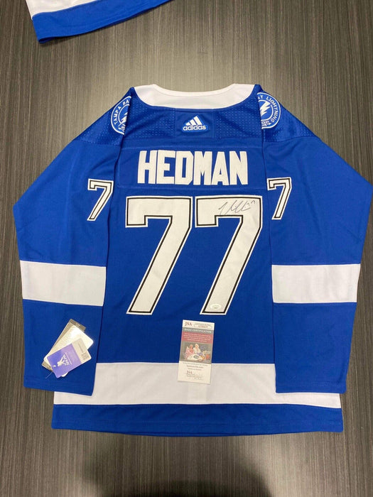 Victor Hedman Tampa Bay Lightning Autographed Custom Jersey JSA