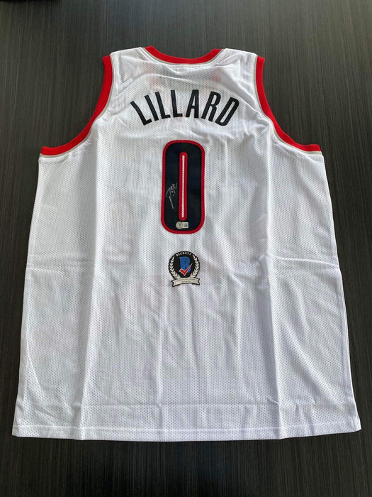 Damian Lillard Portland Trail Blazers Autographed Custom Jersey Beckett