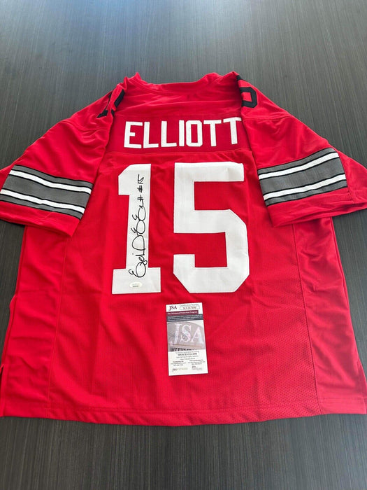 Ezekiel Elliott Ohio State Buckeyes Autographed Custom Jersey JSA