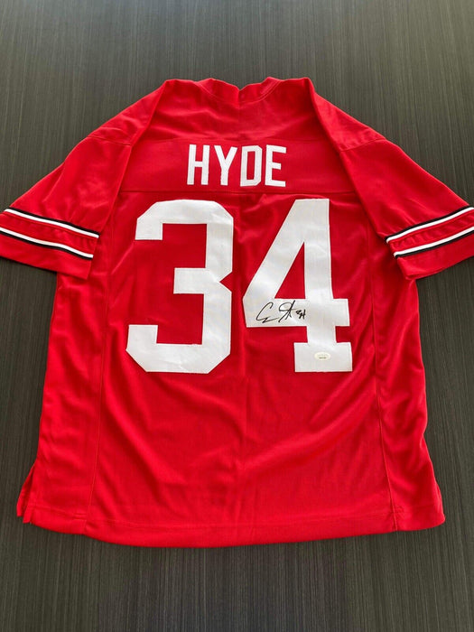 Carlos Hyde Ohio State Buckeyes Autographed Custom Jersey JSA