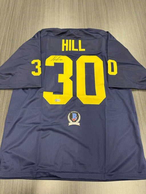 Dax Hill Signed Michigan Wolverines Custom Jersey Beckett COA