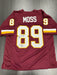 Santana Moss Signed Washington Redskins Custom Jersey Beckett COA