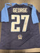 Eddie George Signed Tennesee Titans Custom Jersey Beckett COA