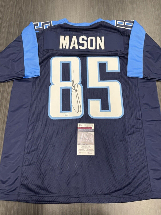 Derrick Mason Signed Tennessee Titans Custom Jersey JSA COA