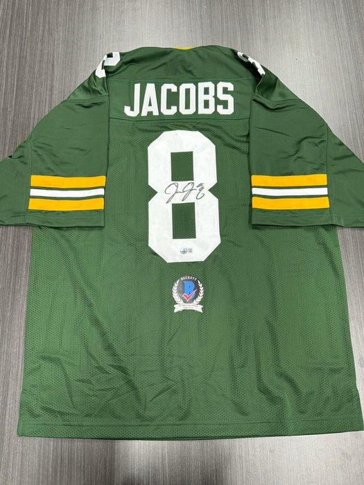 Josh Jacobs Signed Green Bay Packers  Custom Jersey Beckett COA