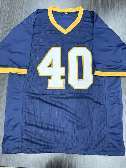 Reggie brooks Signed Notre Dame Fighting Irish Custom Jersey Beckett COA