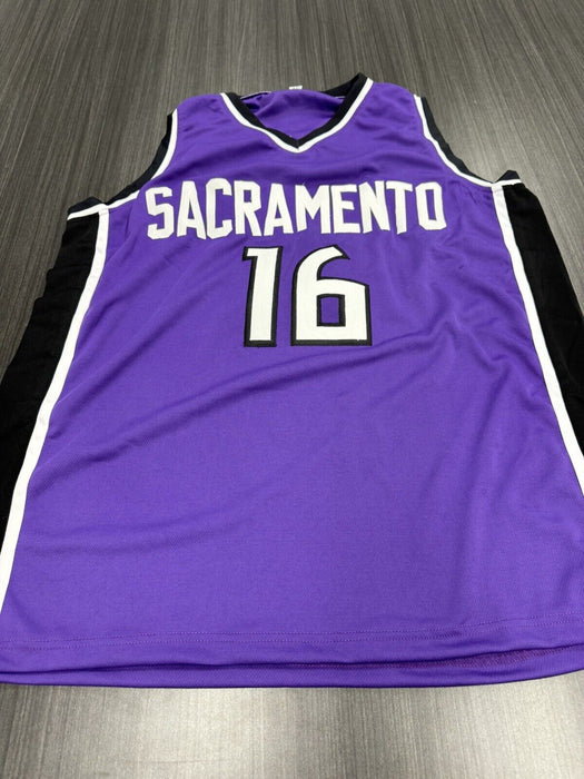 Peja Stojakovic Signed Sacramento Kings Custom Jersey Beckett COA