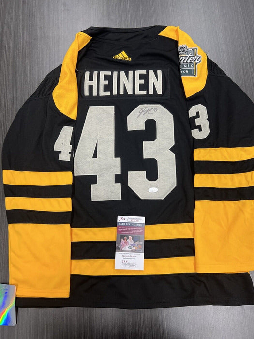 Danton Heinen Signed Boston Bruins Jersey JSA COA