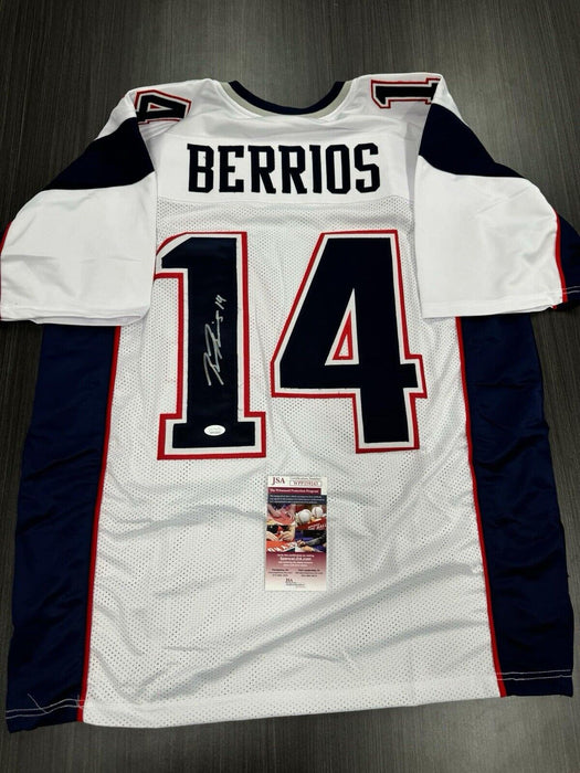 Braxton Berrios Signed New England Patriots Custom Jersey JSA COA