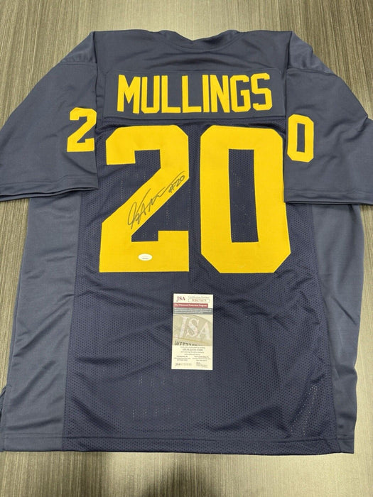 Kalel Mullings Signed Michigan Wolverine Custom Jersey JSA COA