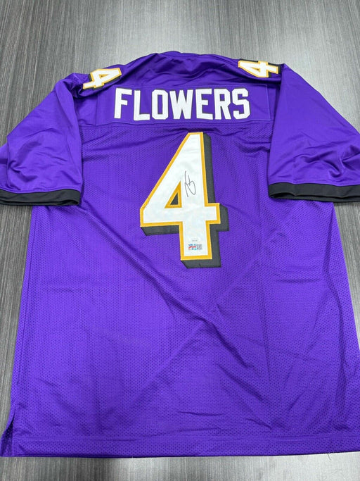 Zay Flowers Signed Baltimore Ravens Custom Jersey JSA COA