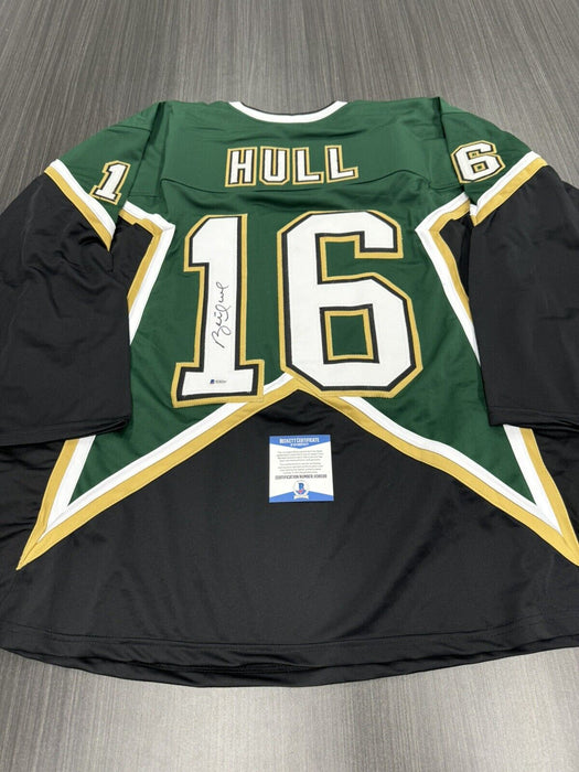 Brett Hull Signed Dallas Stars Custom Jersey Beckett COA