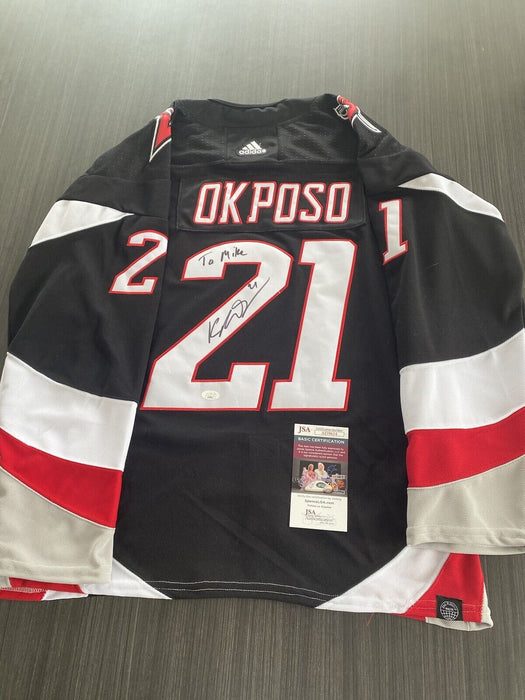 Kyle Okposo Signed Custom Buffalo Sabres Jersey JSA COA “To Mike”