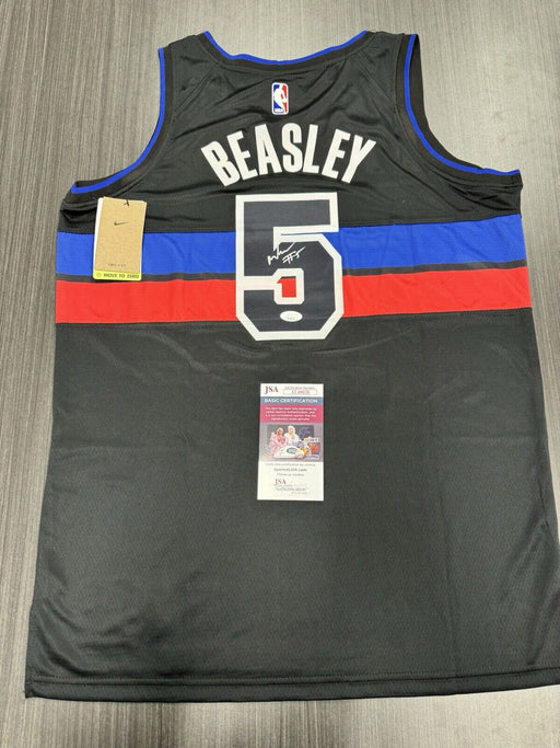 Malik Beasley Signed Detroit Pistons Jersey JSA COA