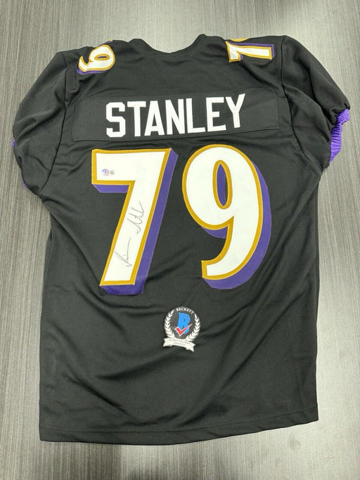 Ronnie Stanley Signed Baltimore Ravens Custom Jersey Beckett COA