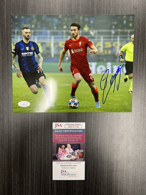 Diogo Jota Signed Liverpool 8x10 Photo JSA COA