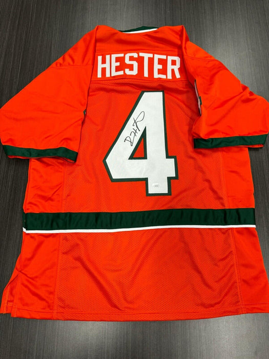 Devin Hester Signed Miami Hurricanes Custom Jersey JSA COA