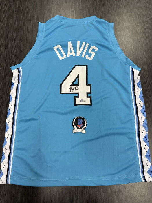 RJ Davis Signed North Carolina Tar Heels Custom Jersey Beckett COA