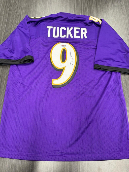 Justin Tucker Signed Baltimore Ravens Custom Jersey JSA COA