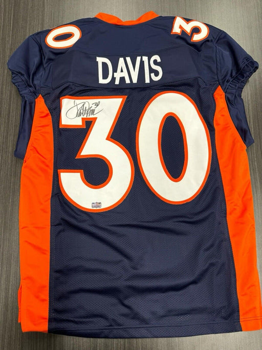 Terrell Davis Signed Denver Broncos Custom Jersey RADTKE COA