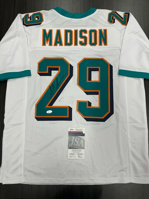 Sam Madison Signed Miami Dolphins Custom Jersey JSA COA