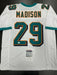 Sam Madison Signed Miami Dolphins Custom Jersey JSA COA