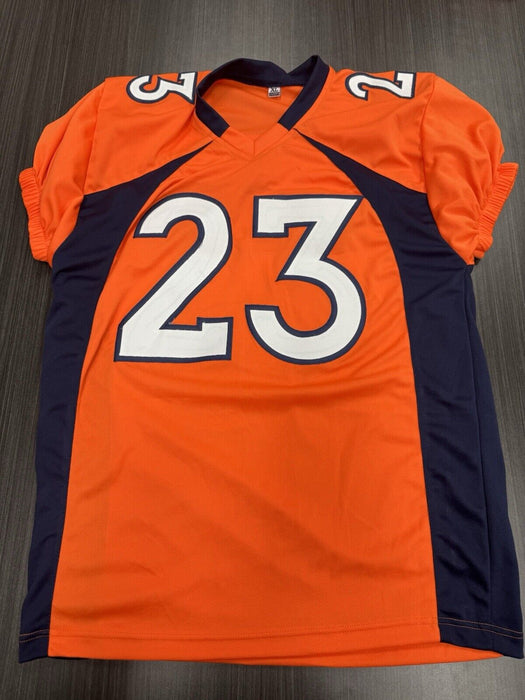 Willis McGahee Signed Denver Broncos Custom Jersey Beckett COA