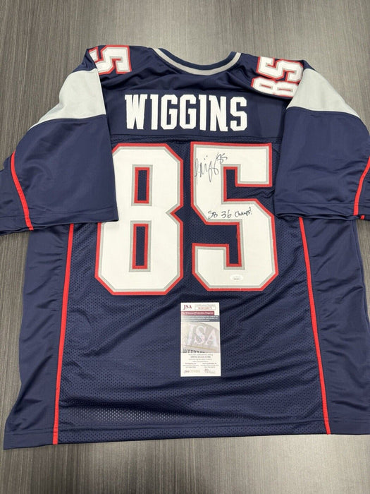 Jermaine Wiggins Signed New England Patriots Custom Jersey JSA COA