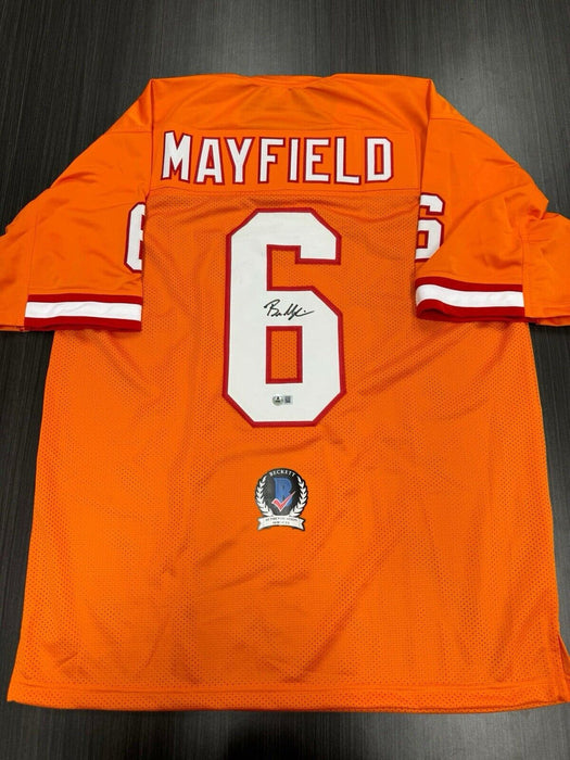 Baker mayfield Signed Tampa Bay Buccaneers  Custom Jersey Beckett COA