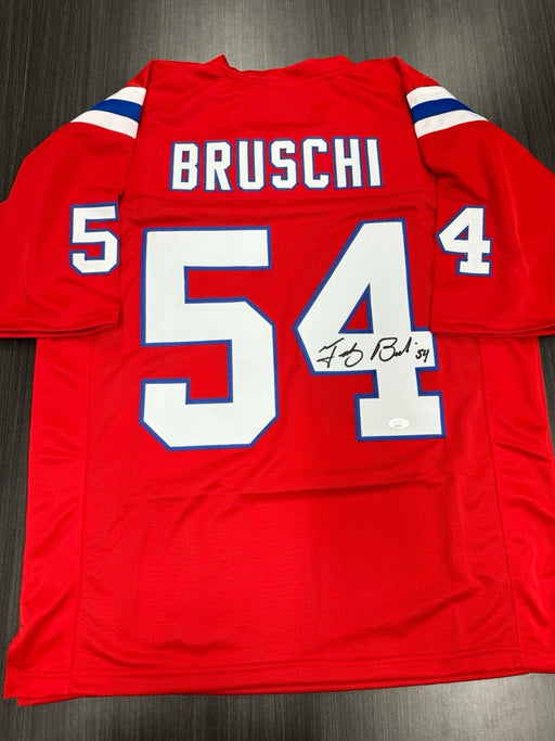 Tedy Bruschi Signed New England Patriots Custom Jersey JSA COA