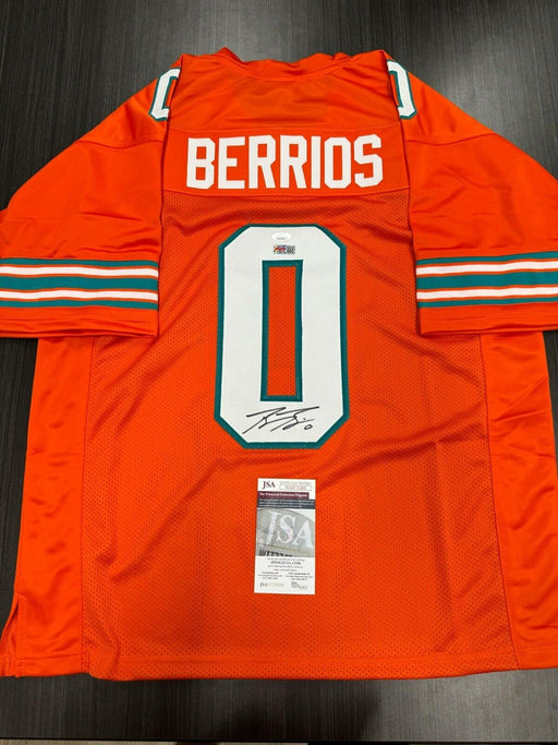 Braxton Berrios Signed Miami Dolphins Custom Jersey JSA COA