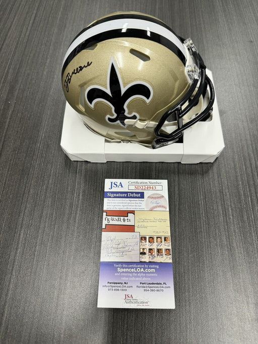 Bryan Breese Signed New Orleans Saints Mini Helmet JSA COA