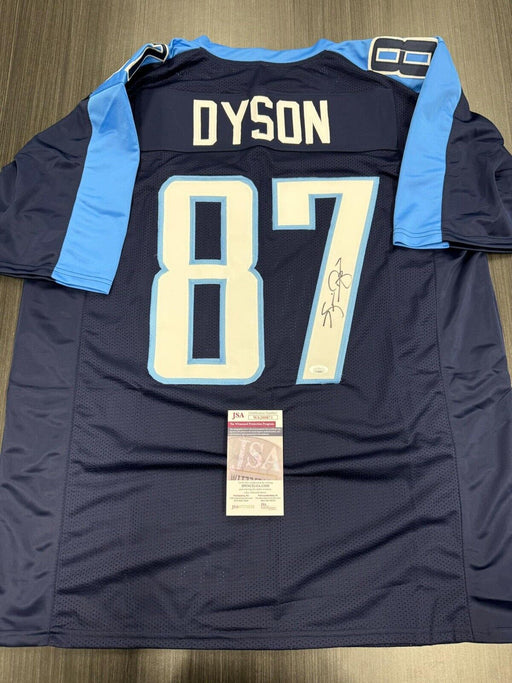 Kevin Dyson Signed Tennessee Titans Custom Jersey JSA COA