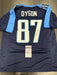 Kevin Dyson Signed Tennessee Titans Custom Jersey JSA COA