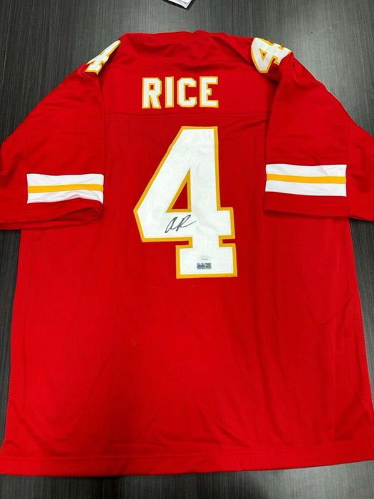 Rashee rice Signed Kansas City Chiefs Custom Jersey JSA COA