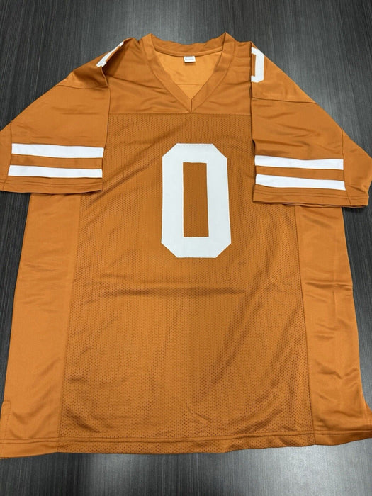 Ja’Tavion Sanders Signed Texas Longhorns Custom Jersey Beckett COA