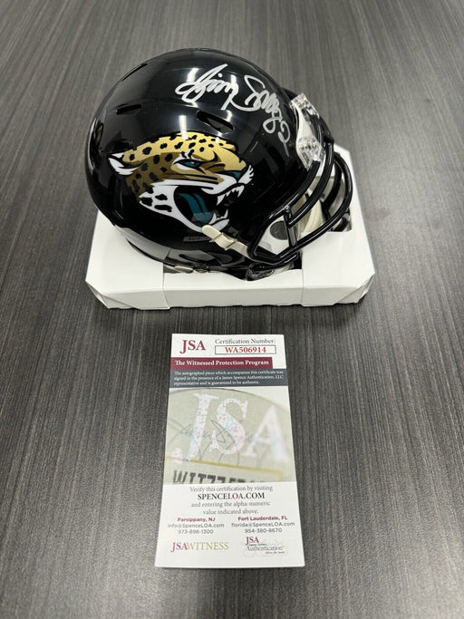 Jimmy Smith Signed Jacksonville Jaguars Mini Helmet JSA COA