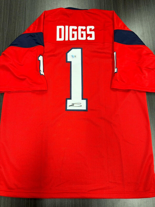 Stefon Diggs Signed Houston Texans Custom Jersey Beckett COA