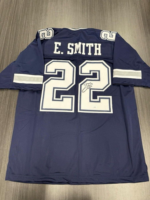 Emmitt Smith Signed Dallas Cowboys Custom Jersey JSA COA