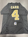 Derek Carr Signed New Orleans Saints Custom Jersey Beckett COA