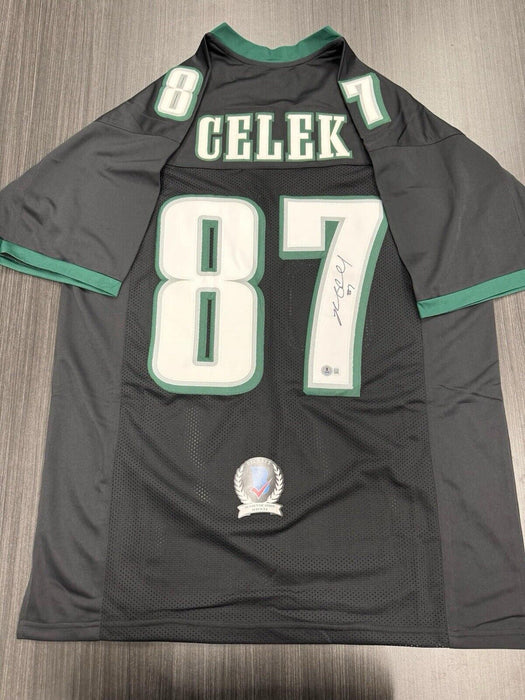 Brent Celek Signed Philadelphia Eagles Custom  Jersey Beckett COA