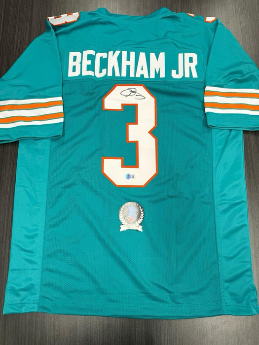 Odell Beckham Signed Miami Dolphins Custom Jersey Beckett COA