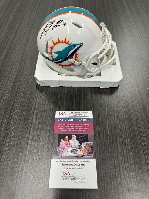 Nik Needham Signed Miami Dolphins Mini Helmet JSA COA