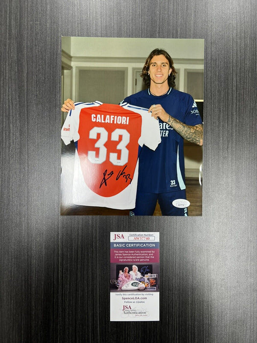 Riccardo Calafiori Signed Arsenal 8x10 Photo JSA COA