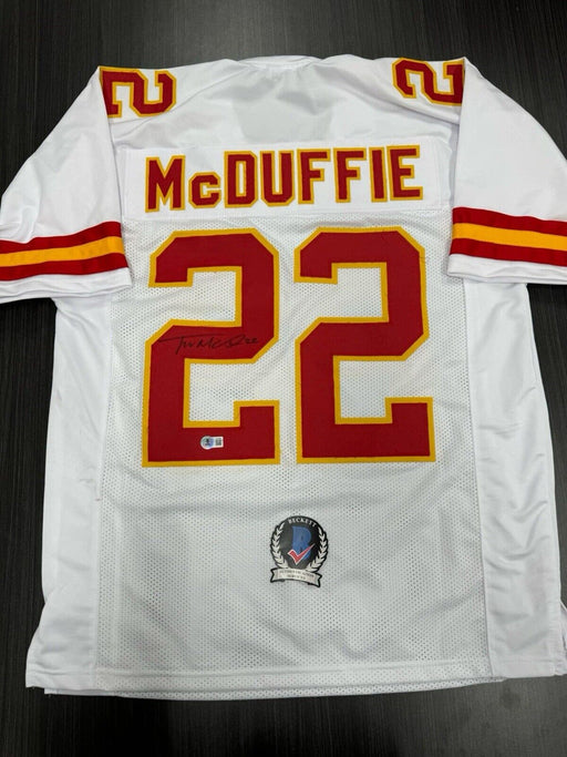 Trent Mcduffie Signed Kansas City Chiefs Custom Jersey Beckett COA