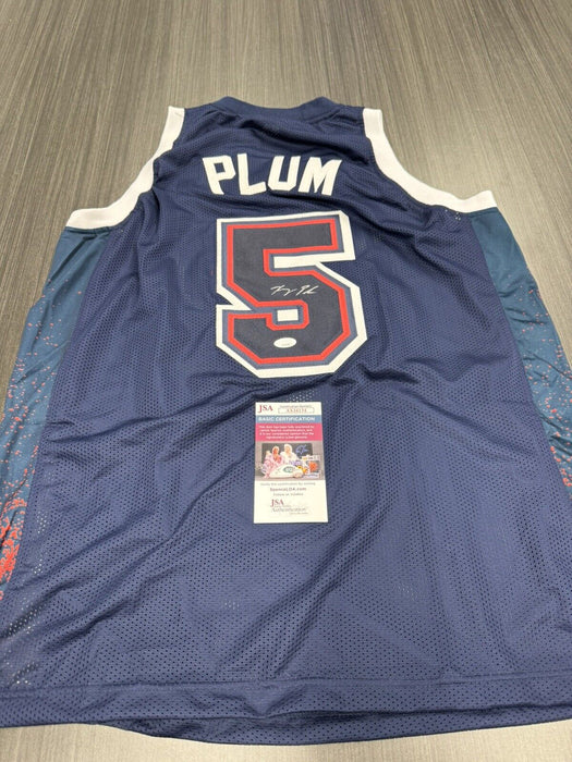 Kelsey Plum Signed USA Basketball Custom Jersey JSA COA
